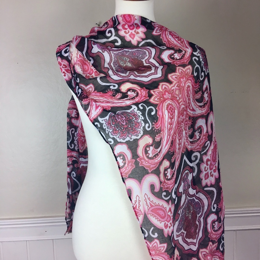 Paisley Print Light Oblong Scarf